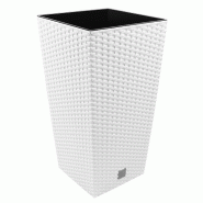 Prosperplast - Pot Rato 11,4 L avec insert, 20x20x37,6 cm, coloris Blanc - blanc plastique ZA1010