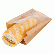 Sac sandwich à fenêtre naturel 16x11+5x21cm - par 100