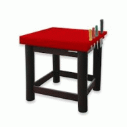 Table de boucher PREMIUM entièrement en polyéthylène avec porte-couteaux - 700 x 700 mm / GOLDINOX - rouge inox 3701770819874 Table de boucher PREMIUM entièrement en polyéthylène avec porte-couteaux - 700 x 700 mm / GOLDINOX - rouge inox 3701770819874