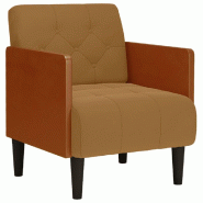 VidaXL Fauteuil avec accoudoirs marron 55 cm velours Modèle Orion Smart Pro - 4100598