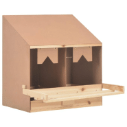 Vidaxl pondoir 2 compartiments 63x40x65 cm bois de pin massif 170651