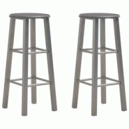 VidaXL Tabourets De Bar Lot De 2 Anthracite Mdf - gris 284387 VidaXL Tabourets De Bar Lot De 2 Anthracite Mdf - gris 284387