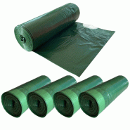 WellHome - Lot de 100 sacs poubelle de 30 L à fermeture automatique et étanches, fabriqués à partir de matériaux recyclés. - vert plastique PK4040