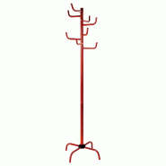 Wellhome - Porte-manteau en métal rouge avec 8 crochets 50x50x183 cm - rouge métal WH13217