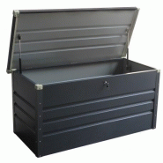 2988 - coffre de rangement en métal anthracite 400l avec plancher x-metal