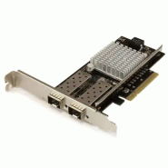 Carte réseau PCI Express à  2 ports fibre optique 10 Gigabit Ethernet avec SFP+ ouvert et chipset Int