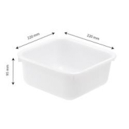 GILAC Cuvette carrée 3 L - blanc - 3701666000690 GILAC Cuvette carrée 3 L - blanc - 3701666000690