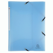 Exacompta - Réf. 55172E - Carton de 25 chemises à élastiques 3 rabats en polypropylène - dimensions 24 x 32 cm - pour format A4 - Chromaline Paste