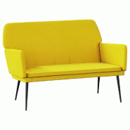 Helloshop26 - Banc banquette 108 x 79 x 79 cm velours jaune 02_0010623 - jaune métal 3000584847760