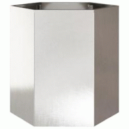 Helloshop26 - Jardinière bac lit surélevé plantes fleurs terrasse jardin hexagone 46 x 40 x 45 cm acier inoxydable Argent 02_0038647 - 3000217807109 Helloshop26 - Jardinière bac lit surélevé plantes fleurs terrasse jardin hexagone 46 x 40 x 45 cm acier inoxydable Argent 02_0038647 - 3000217807109