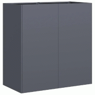 Helloshop26 - Jardinière moderne extérieure 80 x 40 x 80 cm robuste et esthétique en acier laminé à froid anthracite 02_0051500 - acier 3000236944809