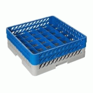 METRO Professional Set de paniers GBK5036, 3 pièces, PP, 50x50 cm, 1 panier, 1 pièce d'extension, 1 pièce d'extension pour 36 verres, gris/bleu - p METRO Professional Set de paniers GBK5036, 3 pièces, PP, 50x50 cm, 1 panier, 1 pièce d'extension, 1 pièce d'extension pour 36 verres, gris/bleu - p