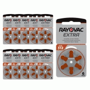 PACK DE 10 BLISTERS DE 6 PILES 312A RAYOVAC