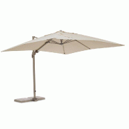 Parasol déporté Saragozza 3 x 3 x 2,55 m sable