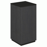 Podium 1 porte push-pull Vertigo T01 MDF noir et noir 45x45x90cm