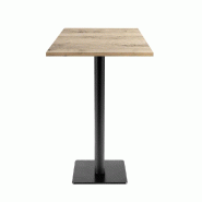 RestooTab - Mange-debout Milan T 50x50cm décor erable kanaka - marron fonte TB-MITFF-5050M-KANAKA