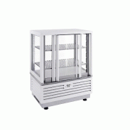 Roller Grill vitrine de comptoir réfrigérée ventilée libre service blanche, ouverture avant et arrière, 600 mm CD 600 SFW - blanc verre CD 600 SFW