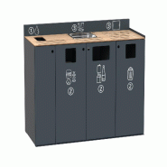 ROSSIGNOL Meuble de tri restaurant collectif avec dépose plateau RESTOTRI - gris acier 53870