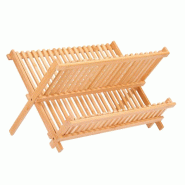 San Ignacio KINVARA - Égouttoir à vaisselle en bambou 43x26,5x36,5 cm - marron Bambou SANR182
