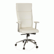 Siège de bureau / Fauteuil de direction MONZA 20, cuir ivoire hjh OFFICE - blanc cuir 600410
