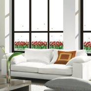 Sticker Haie de tulipes