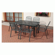 Table de jardin zuno-54 noir – MTF – acier – 3exn0034