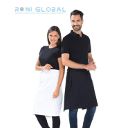 Tablier de service sans bavette en coton 100% - Taille unique - DEMI CHEF REMI CONFECTION_0