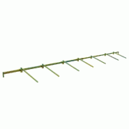 Traverse penderie 220x10x10cm - 7 crémaillères - extensible de 2.20 à 3.80 mètres - acier