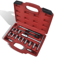 Vidaxl ensemble de couteau de siège d'injecteur diesel 17 pcs 210282