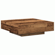 VidaXL Table basse Bois Ancien 100 x 100 x 31 cm Modèle Fusion - 863003