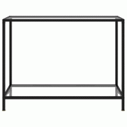 VidaXL Table console Transparent 100x35x75 cm Verre trempé Modèle Orion Premium - 322835