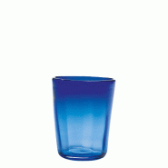 Zafferano Lot de 6 Verres Tumbler Série Bei en verre coloré bleu, soufflés à la bouche avec un travail artisanal à la main de haute qualité - bl