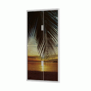 Armoire à rideaux avec décor mer - EasyOffice. - Haute, Coucher de soleil