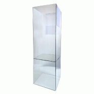 Bac carré PET personnalisable porte-affiche - L29xP29 xH90cm