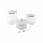 Boîtes sous vide en plastique (Lot de 3) Le Pratique - blanc 3700206403670 Boîtes sous vide en plastique (Lot de 3) Le Pratique - blanc 3700206403670