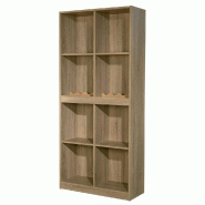 Buffet haut modulable Vinno 6/12 cases L90xP35xH200cm - coloris chêne authentique