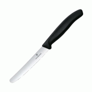 Couteau à tomate denté 11cm noir | Victorinox - CX740