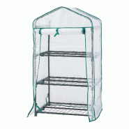 Helloshop26 - Serre de jardin à 3 niveaux 125 x 69 x 49 cm blanc 03_0010539 - 3000225268640