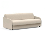 INNOVATION LIVING  CANAPE DESIGN EIVOR SPRING CONVERTIBLE LIT 195*160CM TISSU PHOBOS LATTE