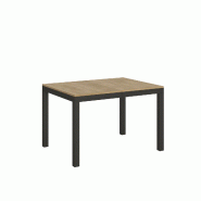 Itamoby Table Extensible 90X120/380 Cm Everyday Evolution Chêne Nature Structure Anthracite - marron VE125TAEVEEVO-QN-AN