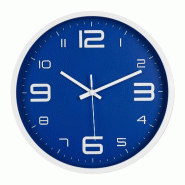 IvoQ Horloge mural bleu - 30 cm - Mécanisme silencieux - Horloge murale 3D moderne - Analogique - Facile à lire - bleu 8721335300543