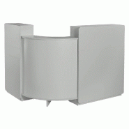 Kit comptoir d'angle et structure gris perle receptio