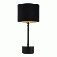 Lampe de table lampe de bureau mÉtal flanelle noir cuivre e14 39 cm 03_0002510