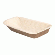 Mini pot en feuille de palme areca naturel pour sauces 7x12cm par 500