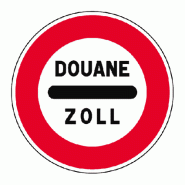 Panneau B4 - Arrêt au poste de douane