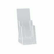 Porte-brochure de comptoir A5 - 2 compartiments - Polystyrène transparent