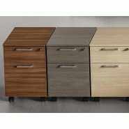 Caisson mobile 2 tiroirs About Office avec poignées - serrure centralisée - 12 finitions Caisson mobile 2 tiroirs About Office avec poignées - serrure centralisée - 12 finitions