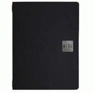 Set 12 porte-menu A4 Stil Casa, polyuréthane, 24,3x31,6 cm, 3 enveloppes plastiques, élastique, noir. - PM2C-ND-MN-SI Set 12 porte-menu A4 Stil Casa, polyuréthane, 24,3x31,6 cm, 3 enveloppes plastiques, élastique, noir. - PM2C-ND-MN-SI