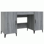 VidaXL Bureau Sonoma gris 140x50x75 cm Bois d'ingénierie Modèle Apex Nova Plus - 817553