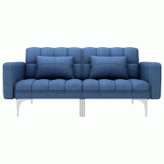 VidaXL Canapé-lit Bleu Tissu Modèle Magnolia - 247220